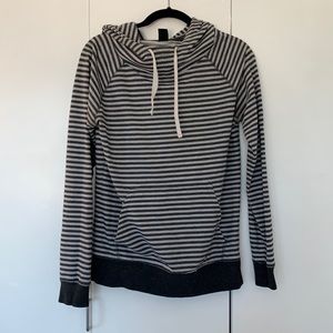 Striped zine brand hoodie